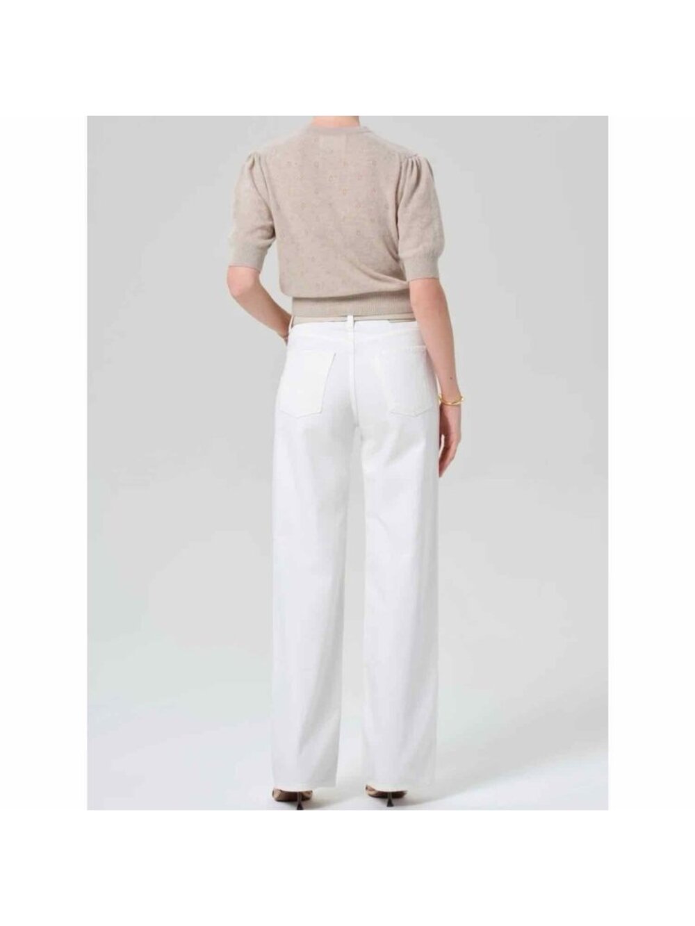 Citizens of Humanity Annina Straight Leg High Rise In Soft White Size 24 - Picture 3 of 10